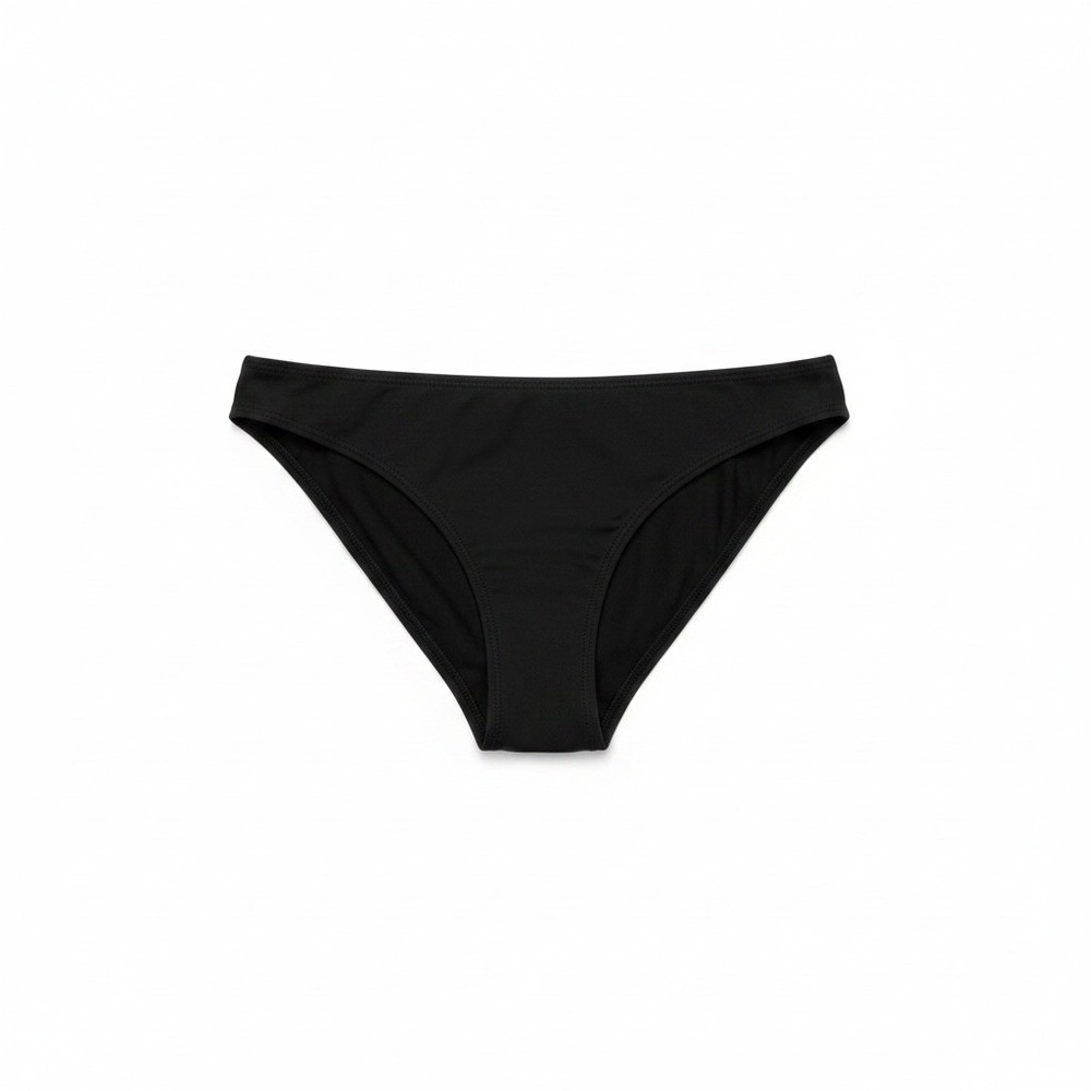 No Boundaries Womens Bikini Bottoms Size L Black Wavy Pucker Texture Cheeky Swim